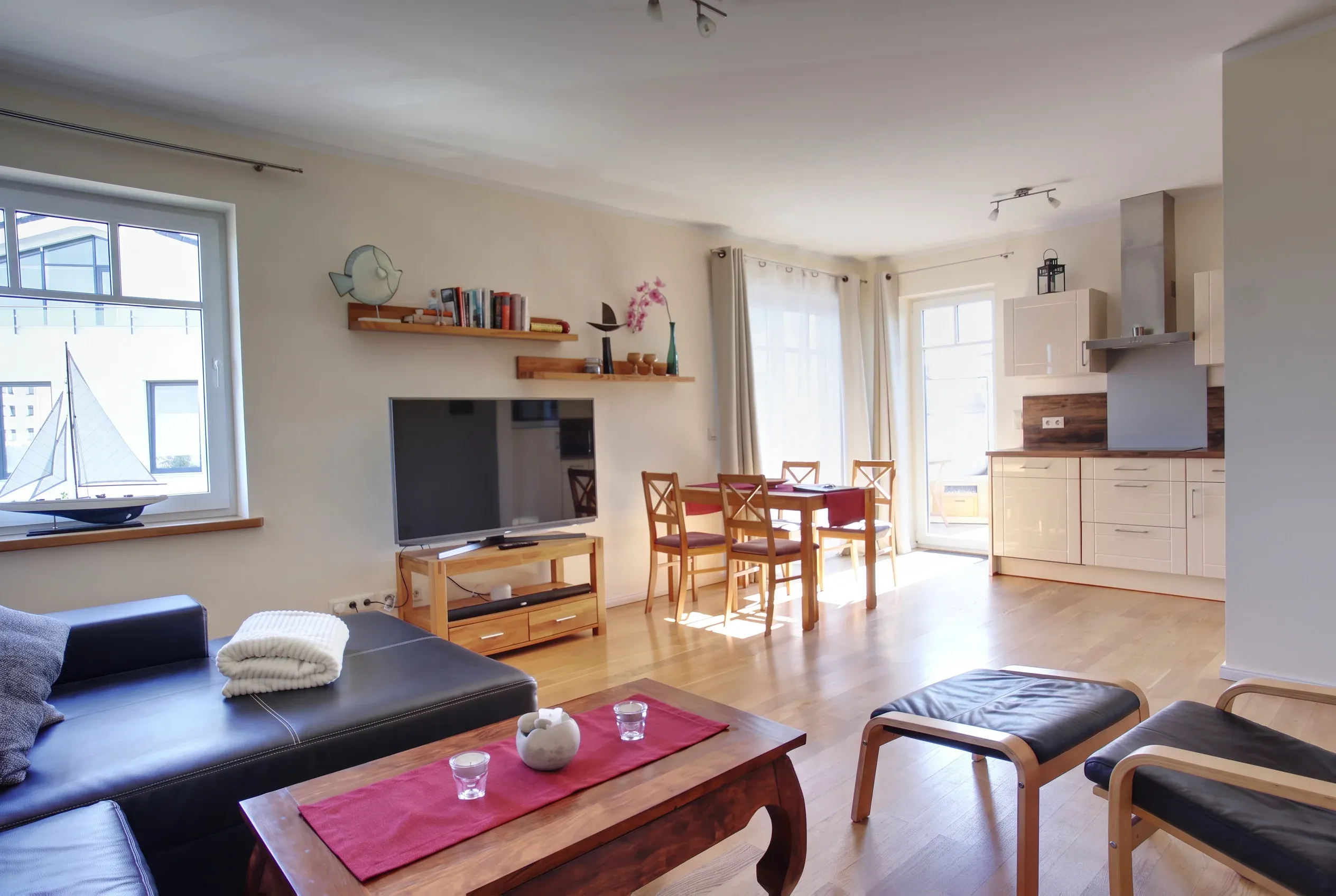Wohnzimmer - Ferienwohnung 4 - Strandvilla Börgerende