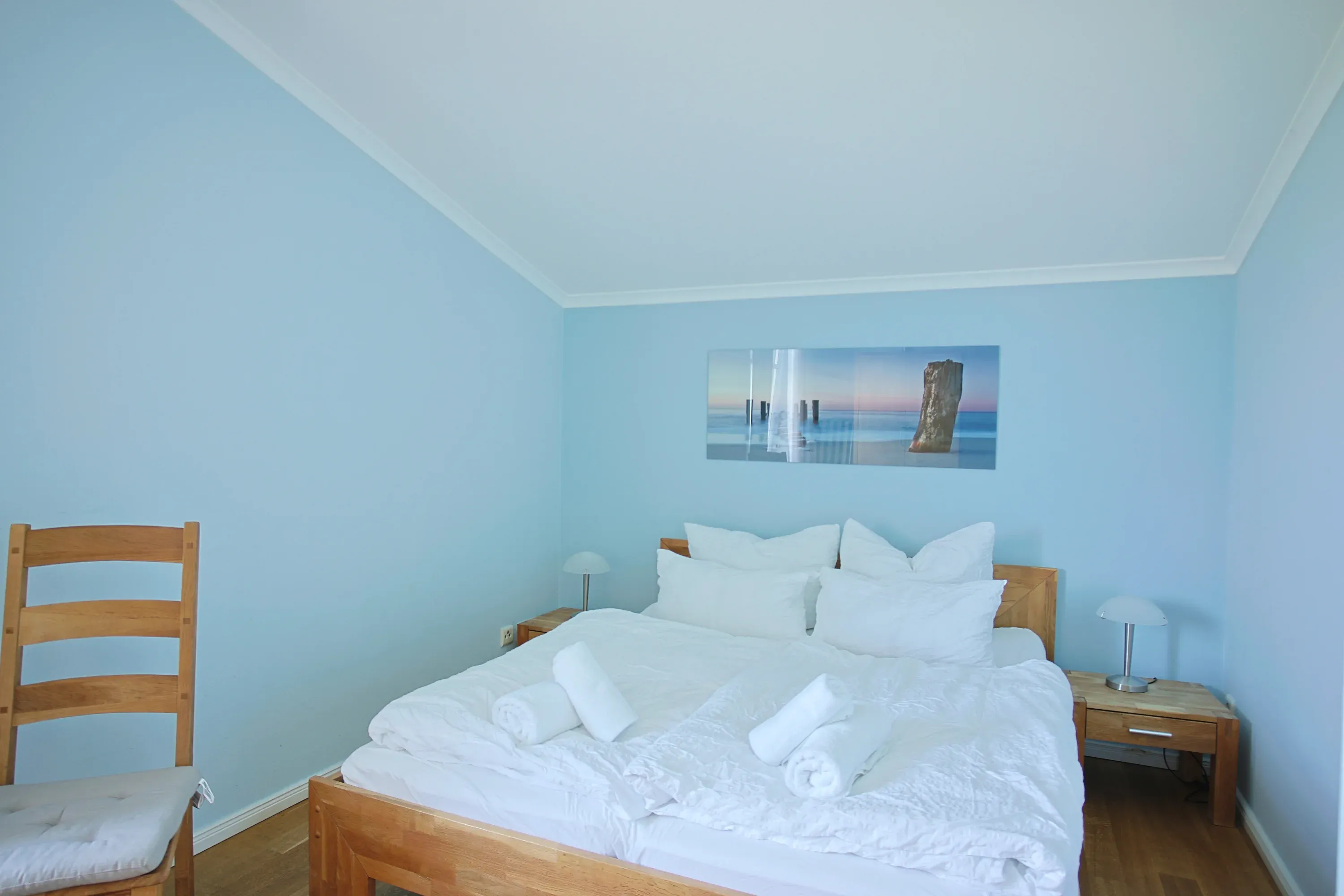 Schlafzimmer - Ferienwohnung 8 - Strandvilla Börgerende