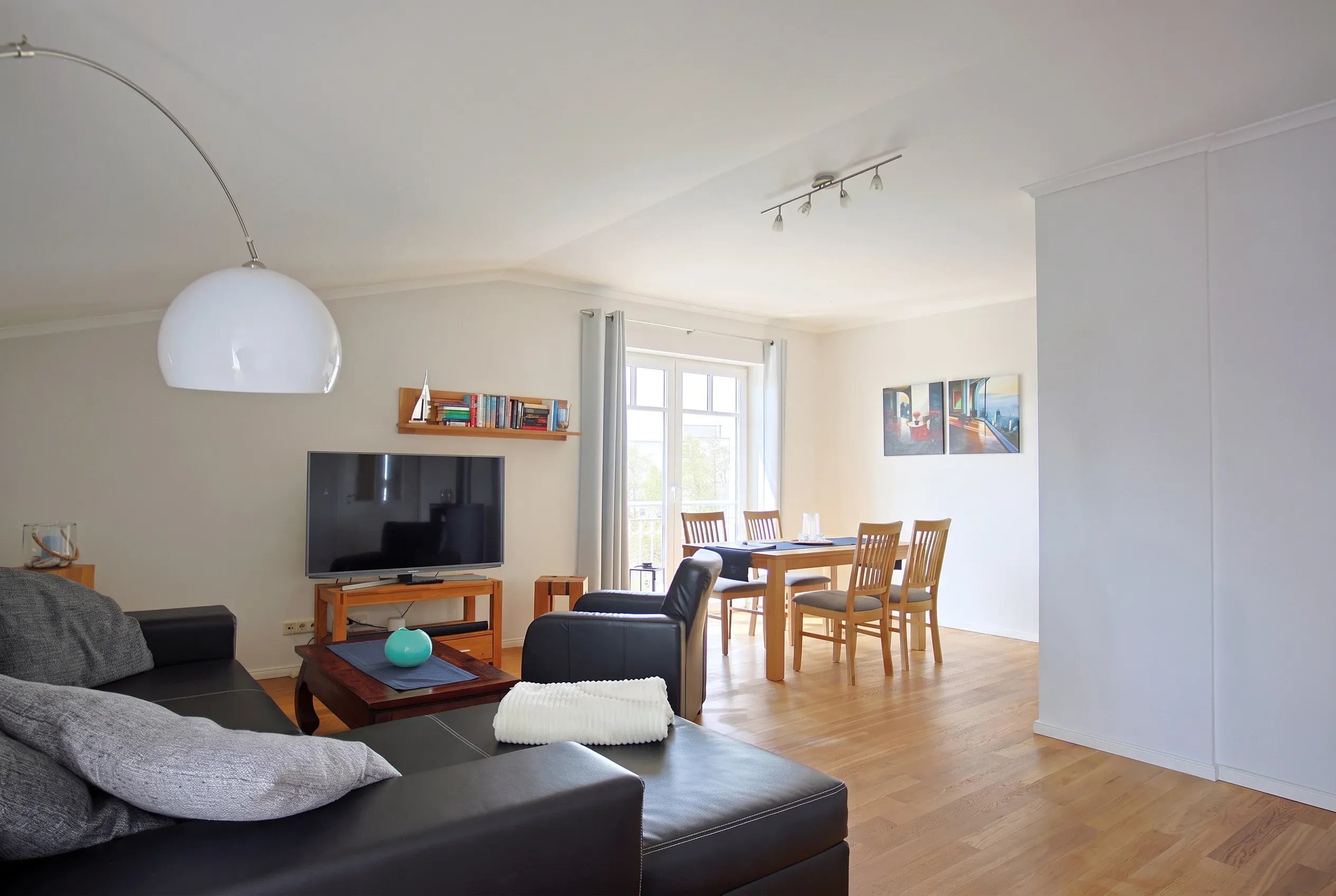 Wohnzimmer - Ferienwohnung 8 - Strandvilla Börgerende